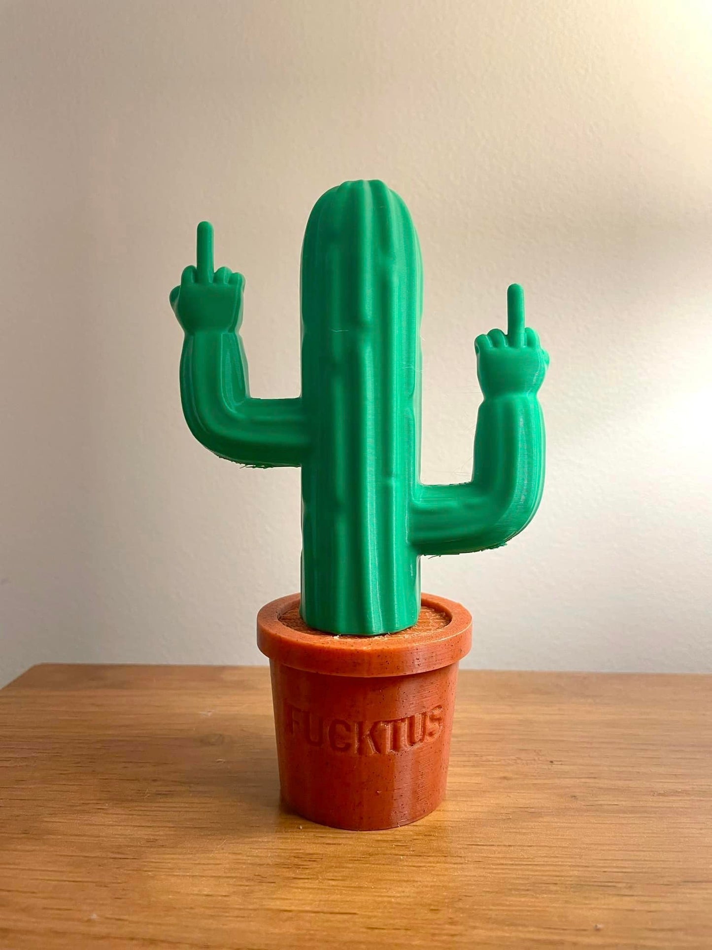 Fucktus - The 3D Printed Middle Finger Cactus Figurine