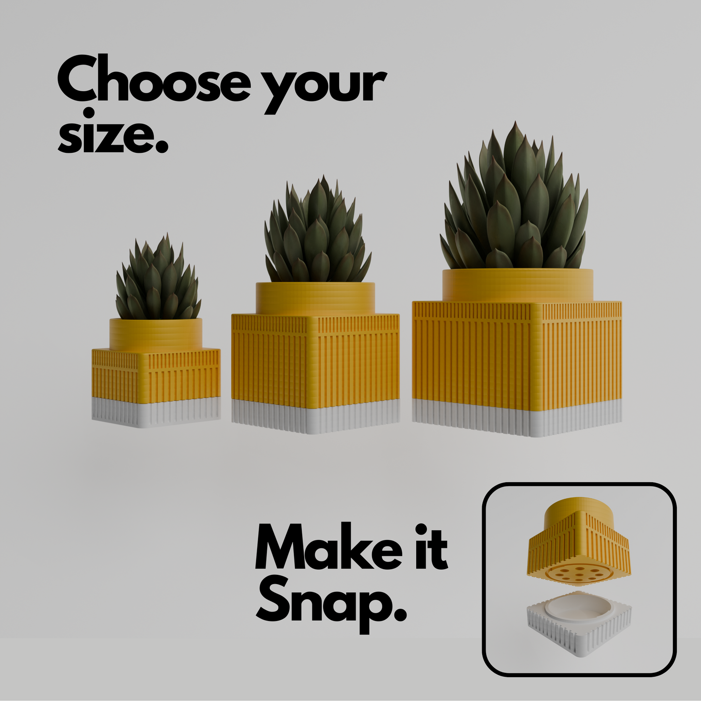 GoodBuy.ai 3D Printed Flower Pot Collection - Elevate Your Greenery Game!