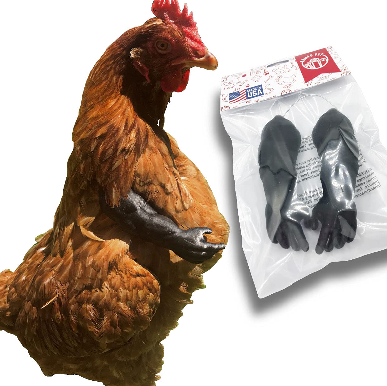 Black Strong Chicken Limited Edition Arms Gag Gift Chicken Arms for Chicken - GoodBuy.ai