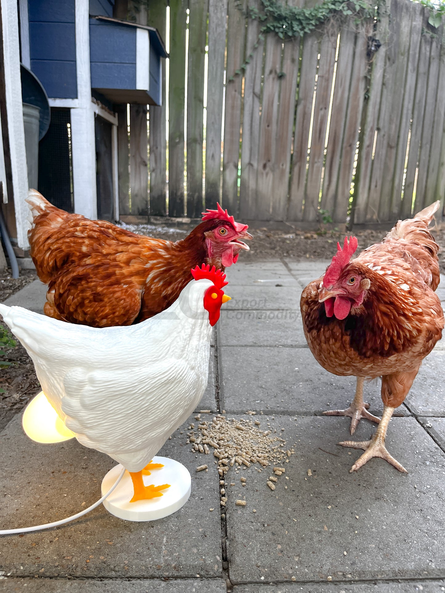 Clucky Luminary: 3D Printed Chicken & Egg Desk Lamp - Your Cozy Companion