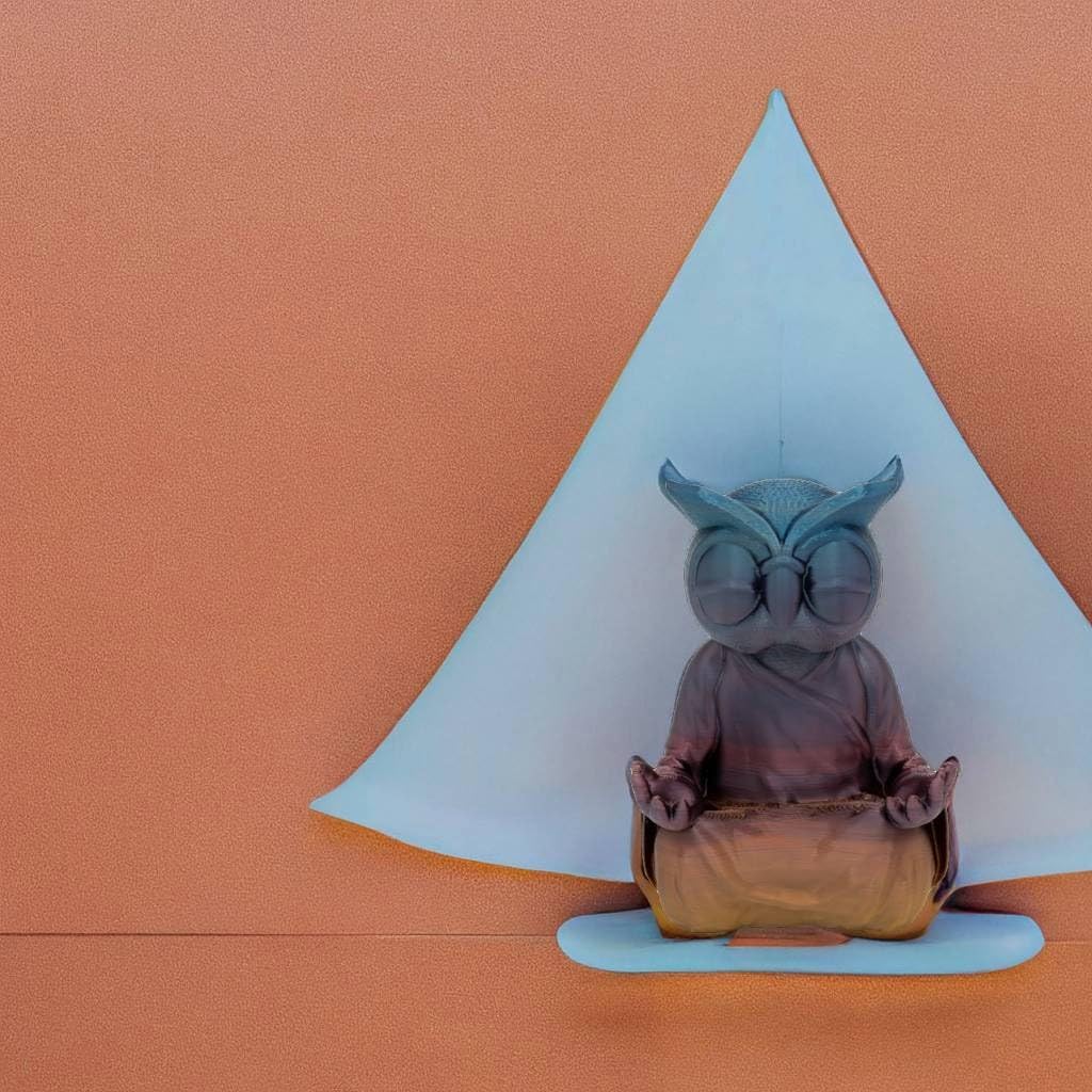 Whimsical Wisdom: 3D Printed Zen Owl - Your Meditative Companion - GoodBuy.ai