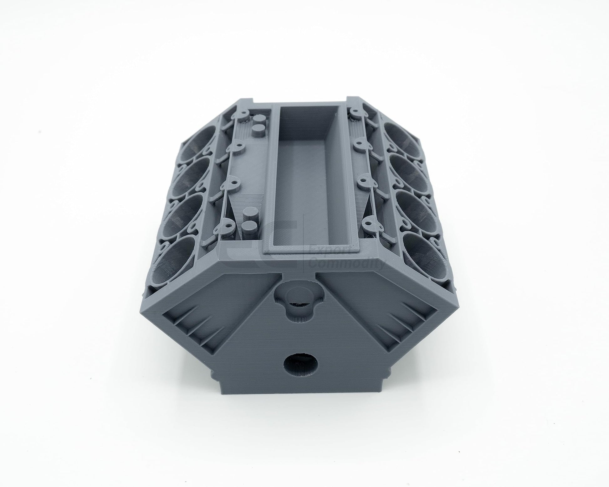 Revved-Up Organizer: 3D Printed Engine Block Business Card Holder - Your Desk's Powerhouse - GoodBuy.ai