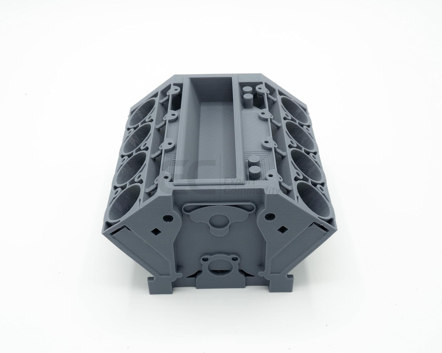 Revved-Up Organizer: 3D Printed Engine Block Business Card Holder - Your Desk's Powerhouse - GoodBuy.ai