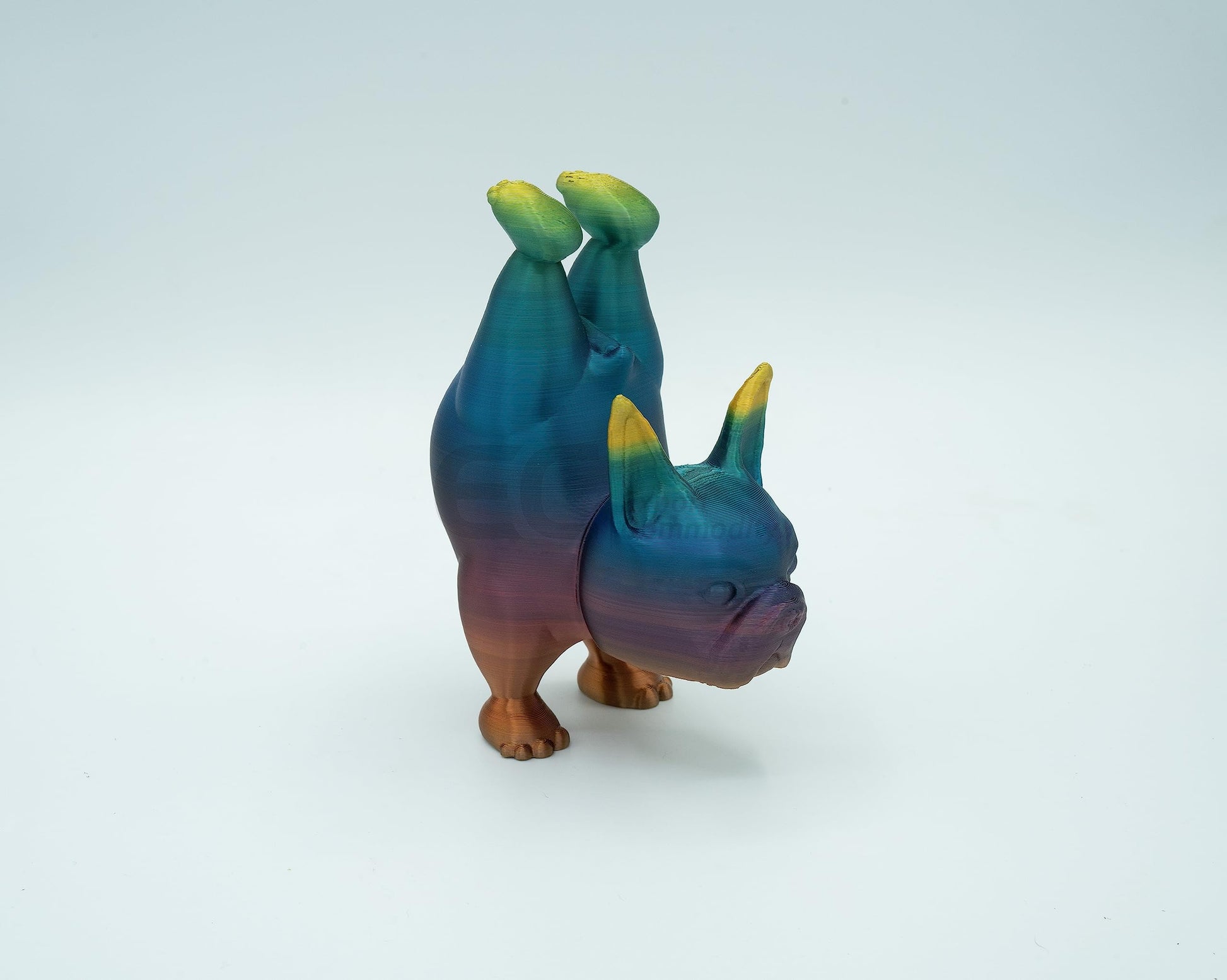 Yoga Pups in Poses: 3D Printed English Bulldogs Embracing Peace - GoodBuy.ai