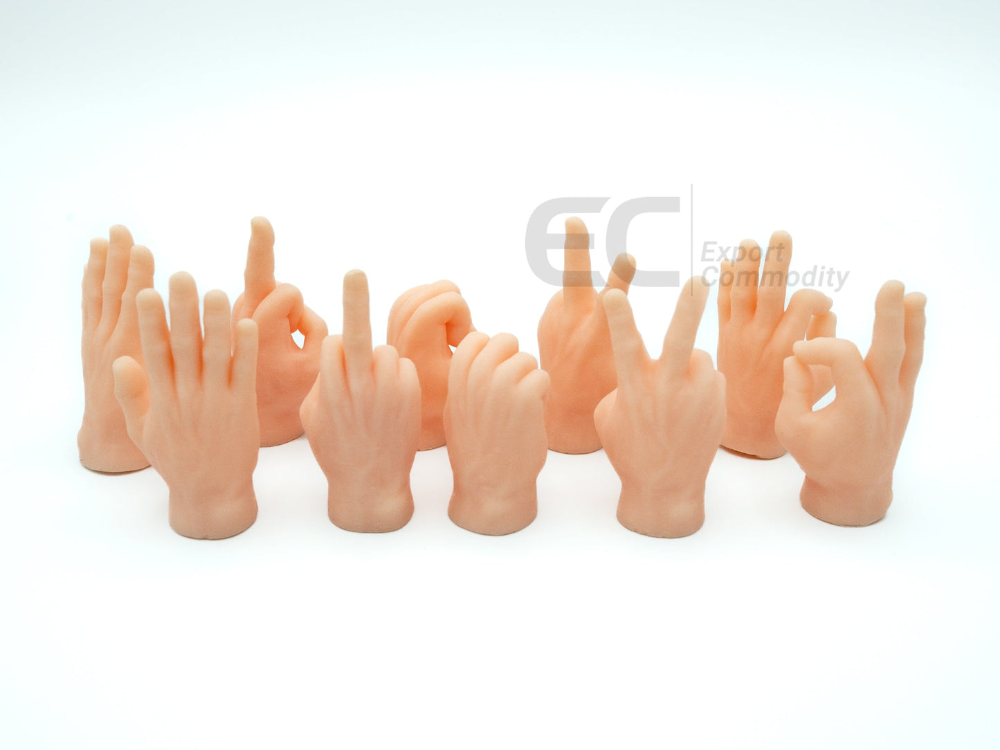 10-Pack Tiny Finger Hands,Little Rubber Finger Hand,Flat Hand Style Mini Realistic Hand for Puppet Show,Party Favors,Games,Gag Performance,Kids - GoodBuy.ai