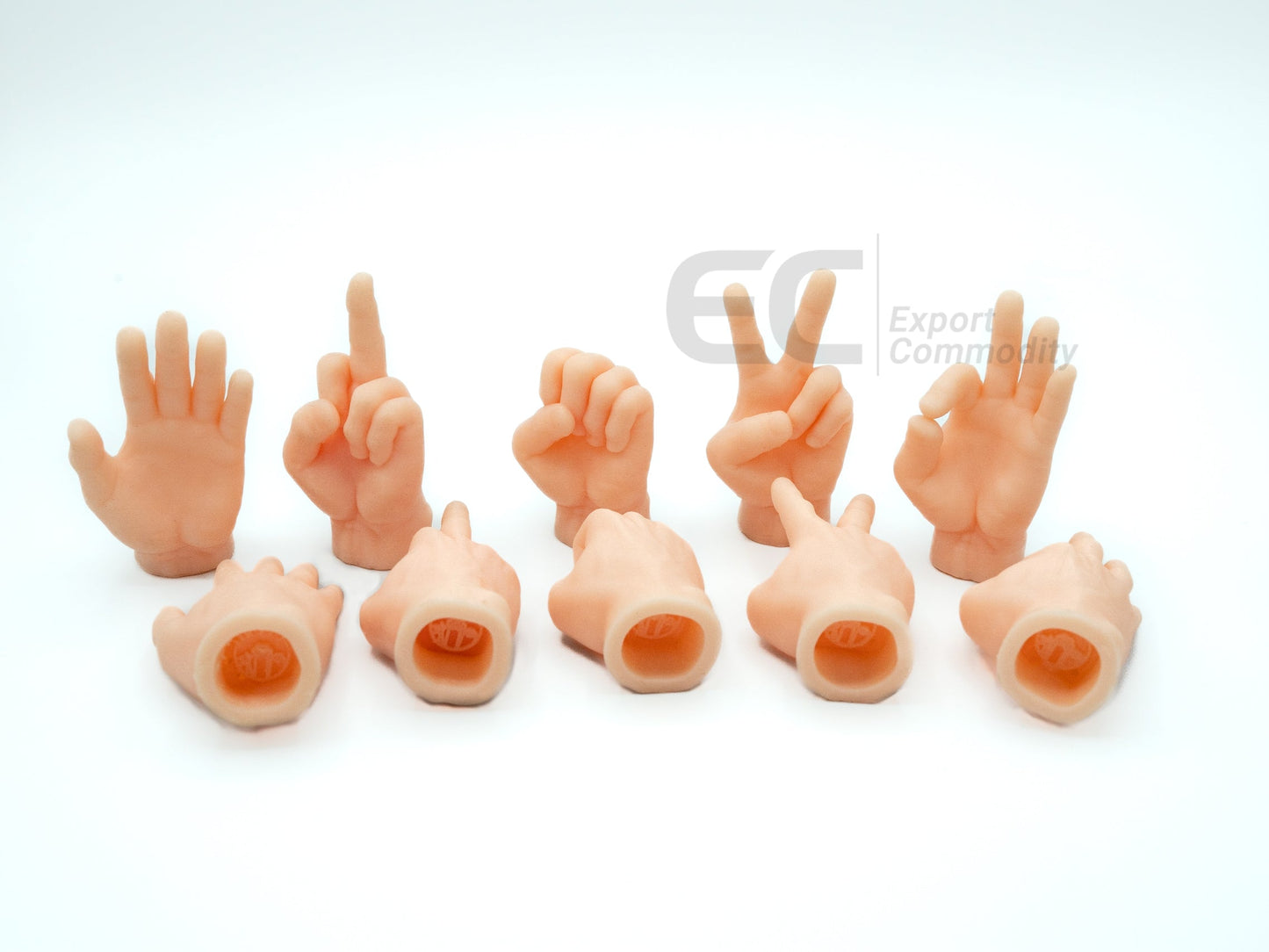 10-Pack Tiny Finger Hands,Little Rubber Finger Hand,Flat Hand Style Mini Realistic Hand for Puppet Show,Party Favors,Games,Gag Performance,Kids - GoodBuy.ai