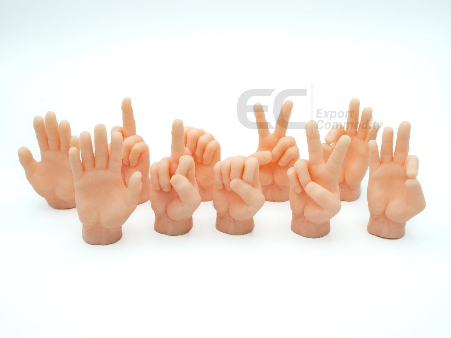 10-Pack Tiny Finger Hands,Little Rubber Finger Hand,Flat Hand Style Mini Realistic Hand for Puppet Show,Party Favors,Games,Gag Performance,Kids - GoodBuy.ai