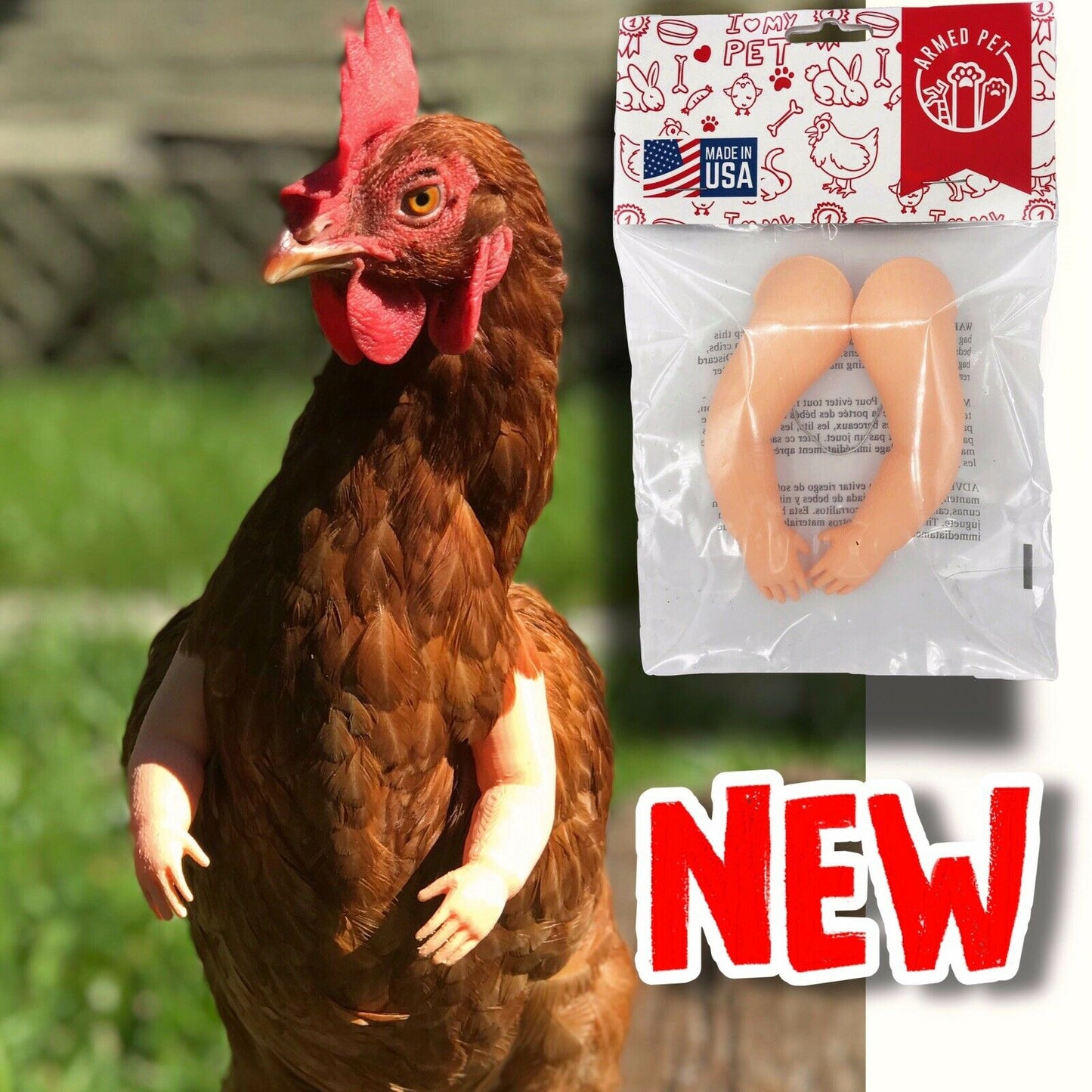 Baby Chicken Arm For Chickens As Seen On FB Chicken Arm Armed Chicken Armed Pet - GoodBuy.ai