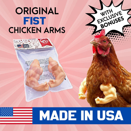 Fist Chicken Arms Made in Texas USA - Meme Fist Fighting Chicken - GoodBuy.ai