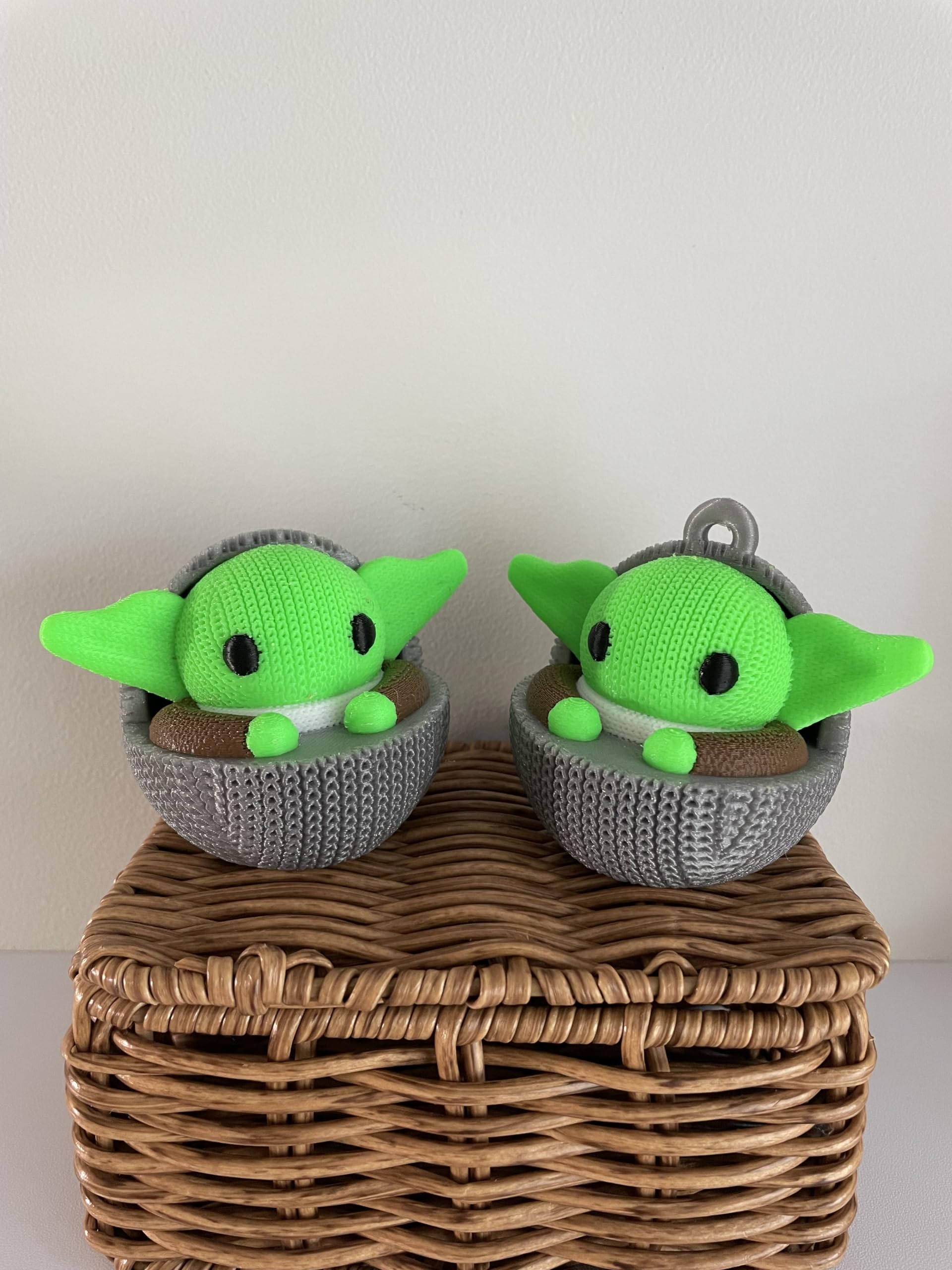 Knitted Grogu Figurine - 3D Printed Star Wars Inspired Christmas Ornament - GoodBuy.ai