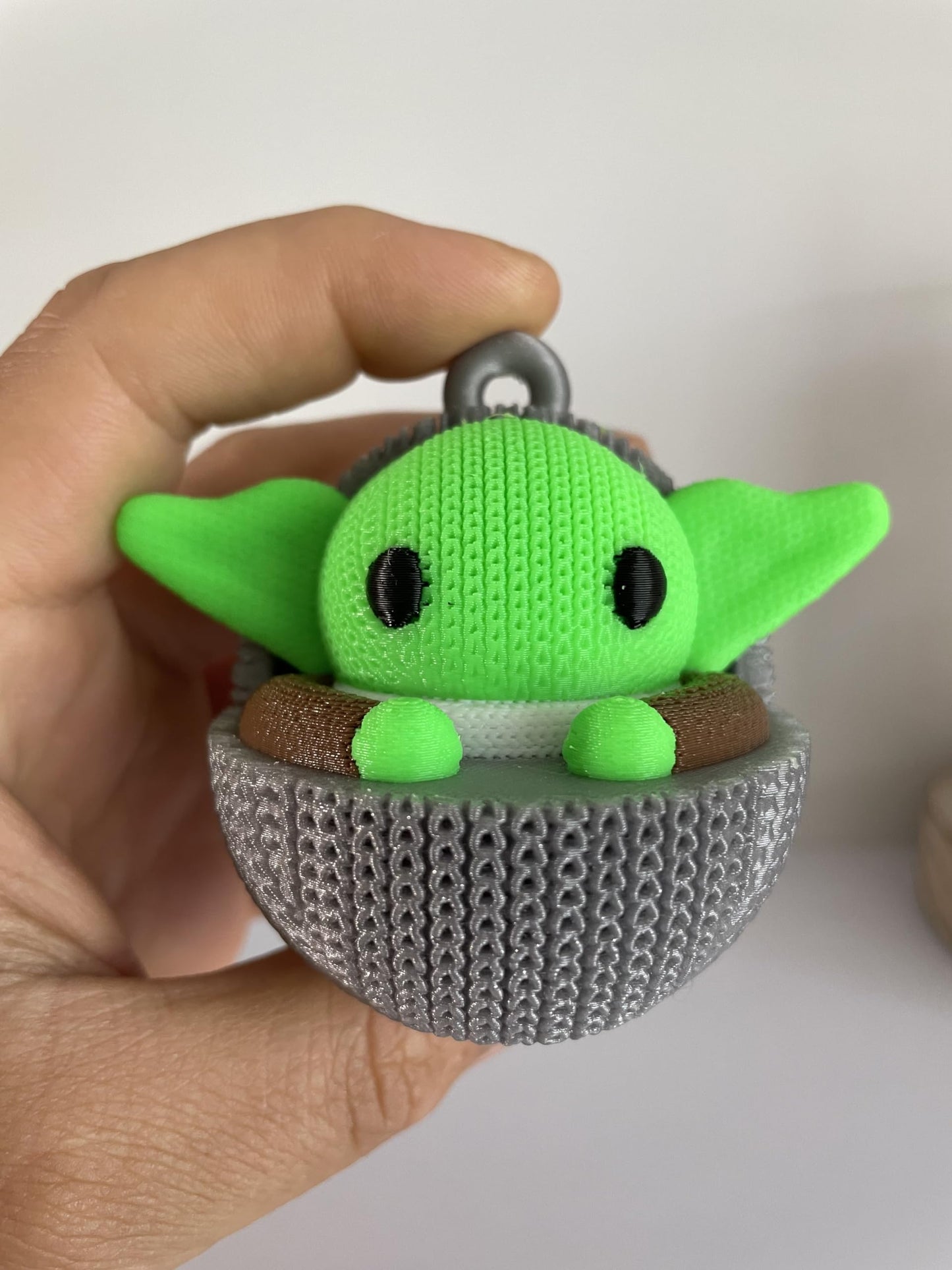 Knitted Grogu Figurine - 3D Printed Star Wars Inspired Christmas Ornament - GoodBuy.ai