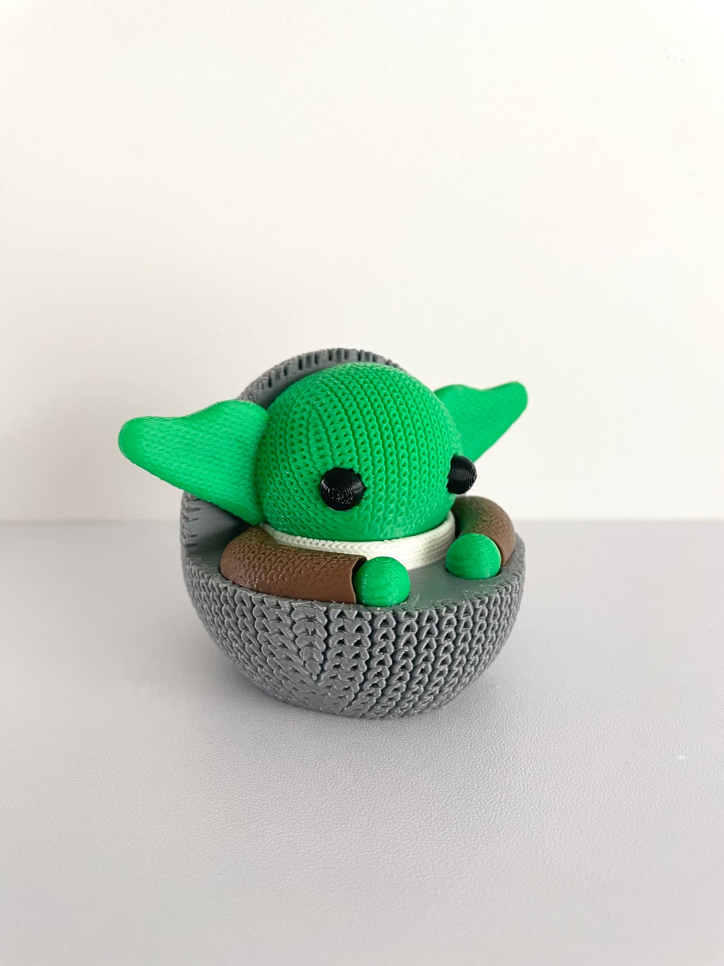 Knitted Grogu Figurine - 3D Printed Star Wars Inspired Christmas Ornament - GoodBuy.ai