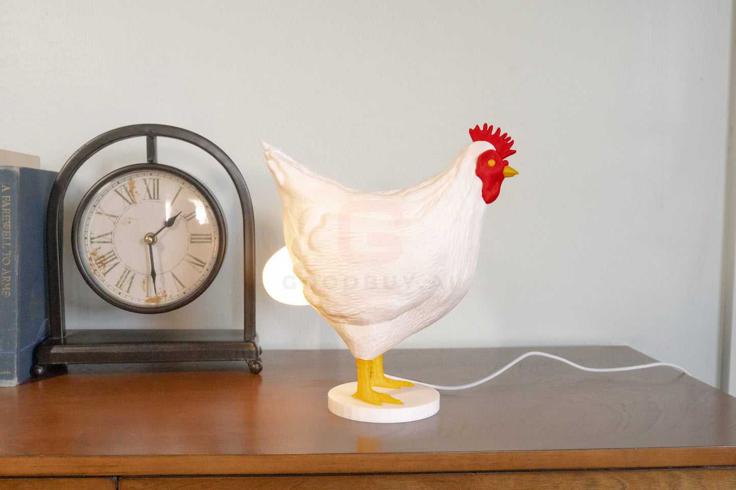 Clucky Luminary: 3D Printed Chicken & Egg Desk Lamp - Your Cozy Companion